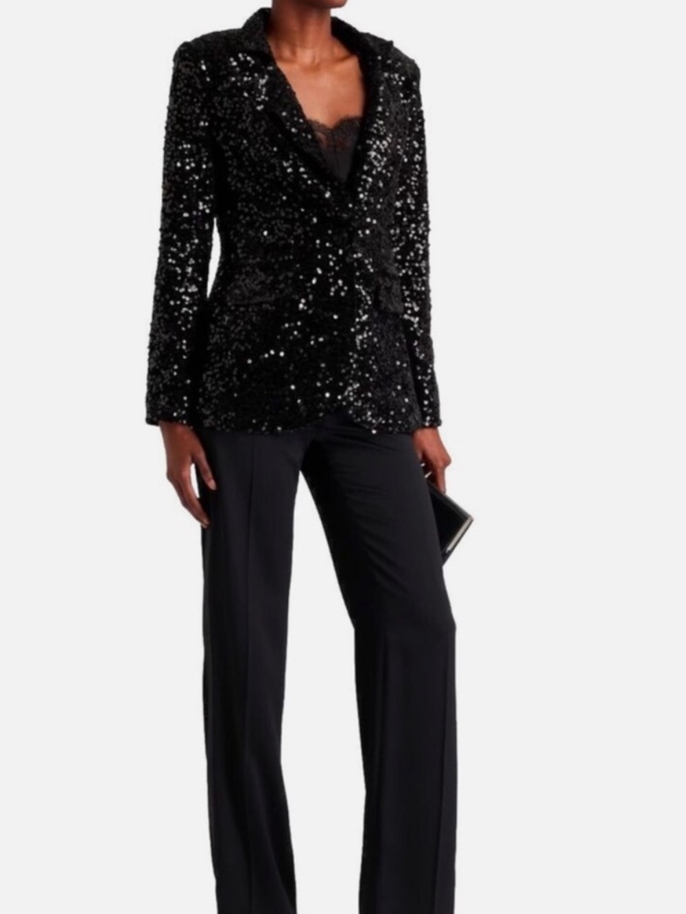 Stunning Philosophy Black Sequin Blazer Jacket Size Small NWT Retail $118